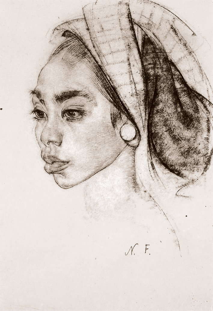  Nicolai Ivanovich Fechin —— 戴耳环的巴厘岛女孩 (2)